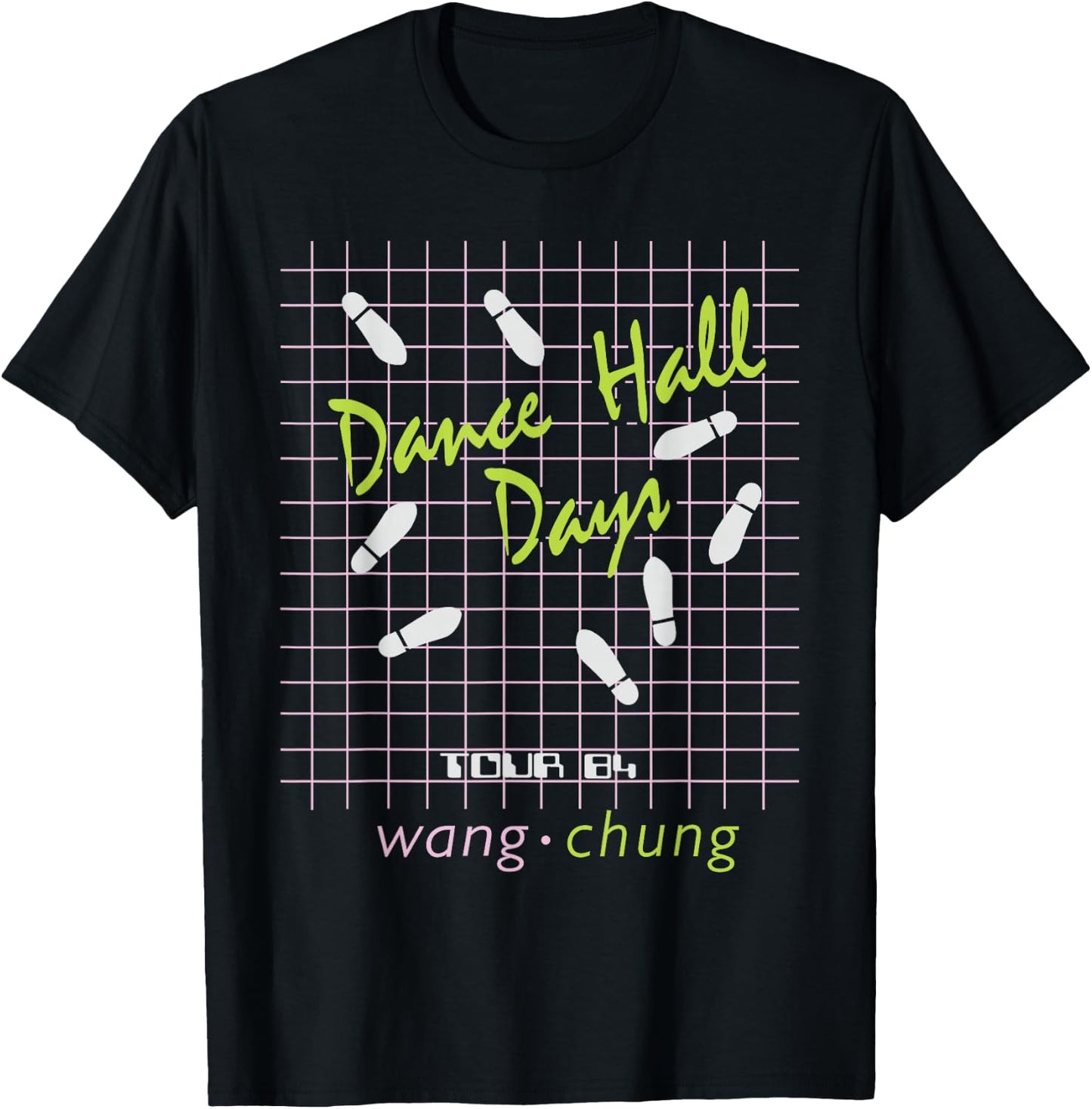 Wang Chung Dance Hall Days - Have Fun Quiz on Back T-Shirt - T-Shirt | Black