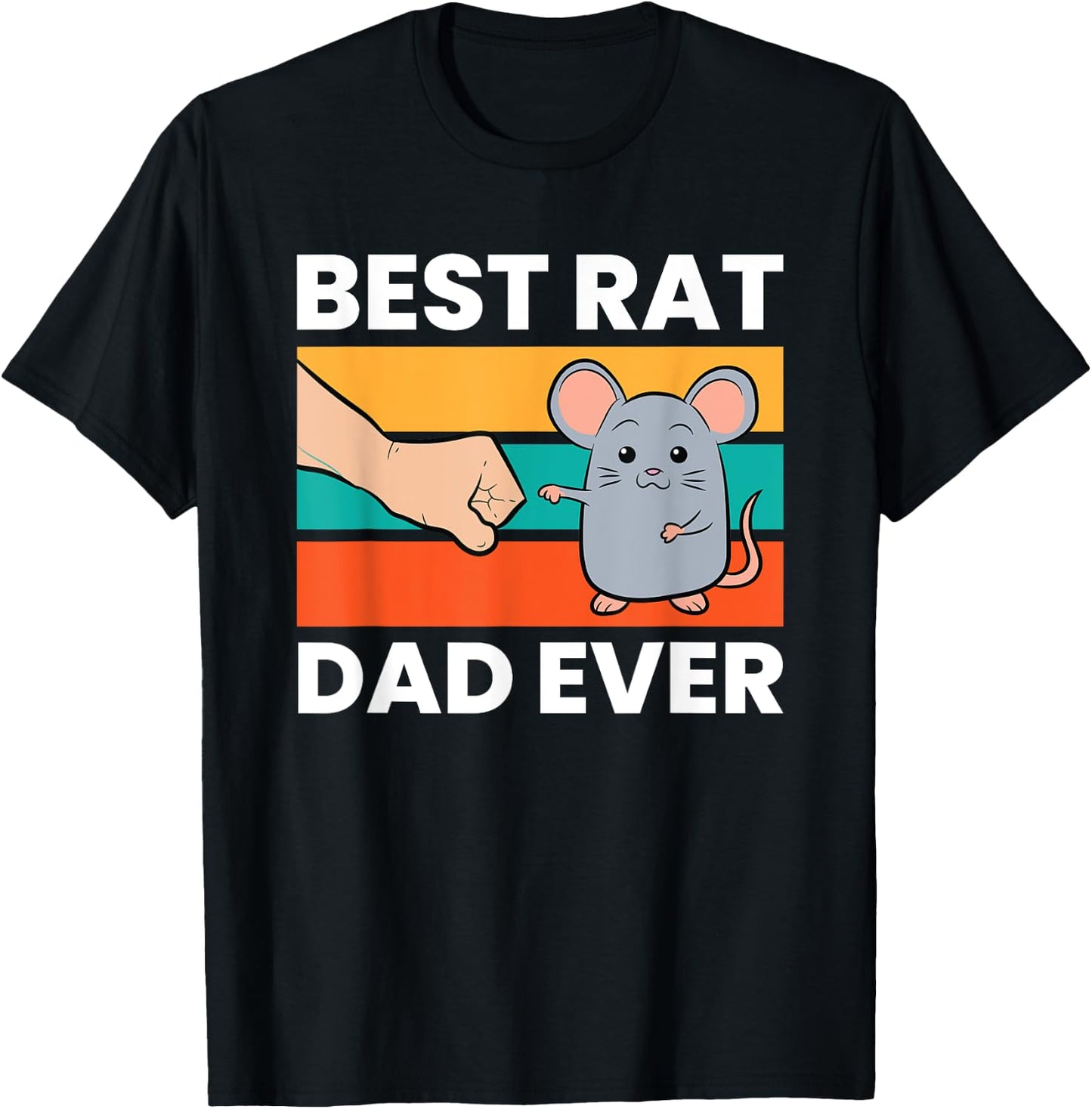 Love Rats Best Rat Dad Ever T-Shirt - T-Shirt | Black