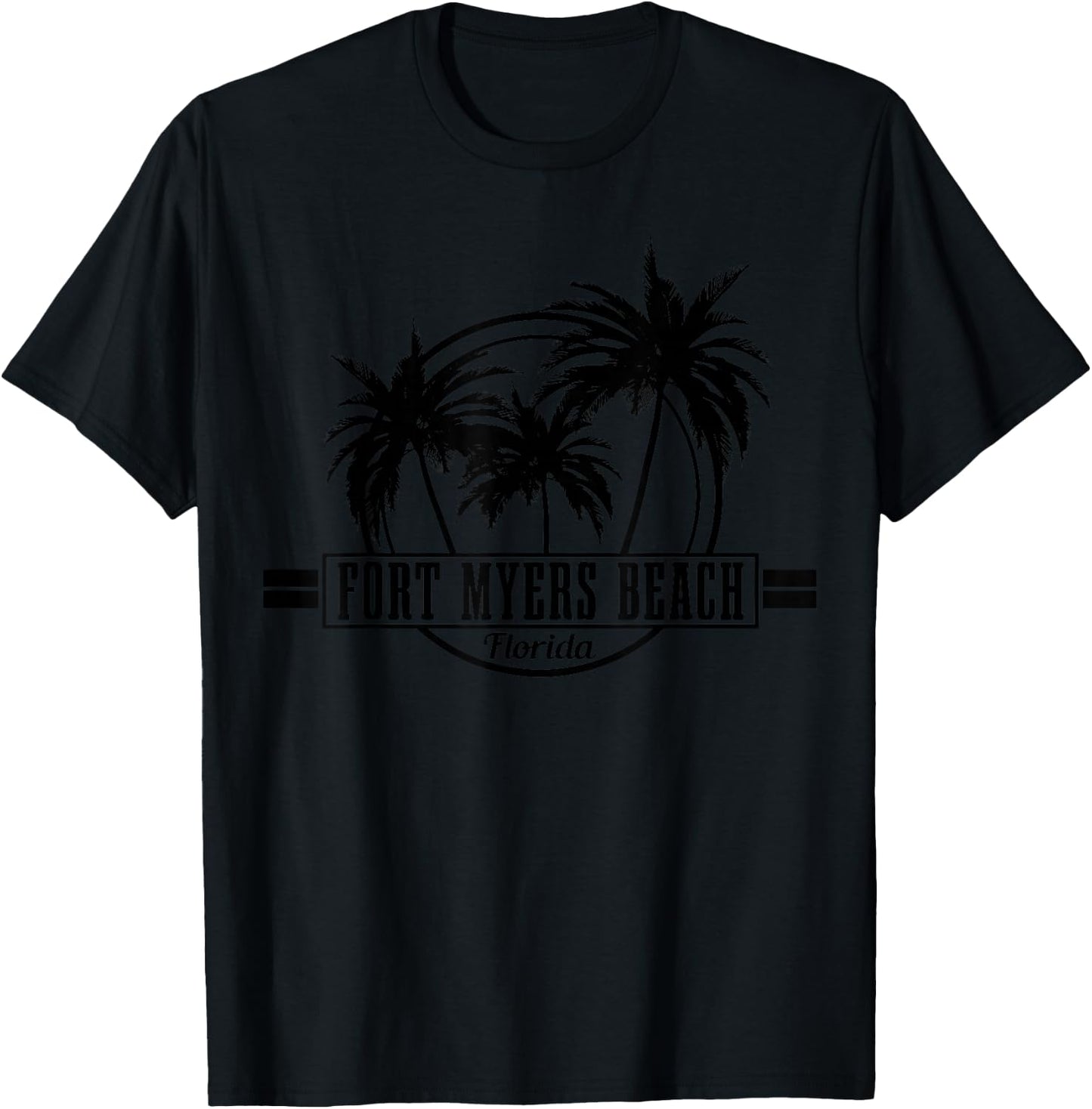 Fort Myers Beach Florida USA America Vintage T-Shirt - T-Shirt | Black