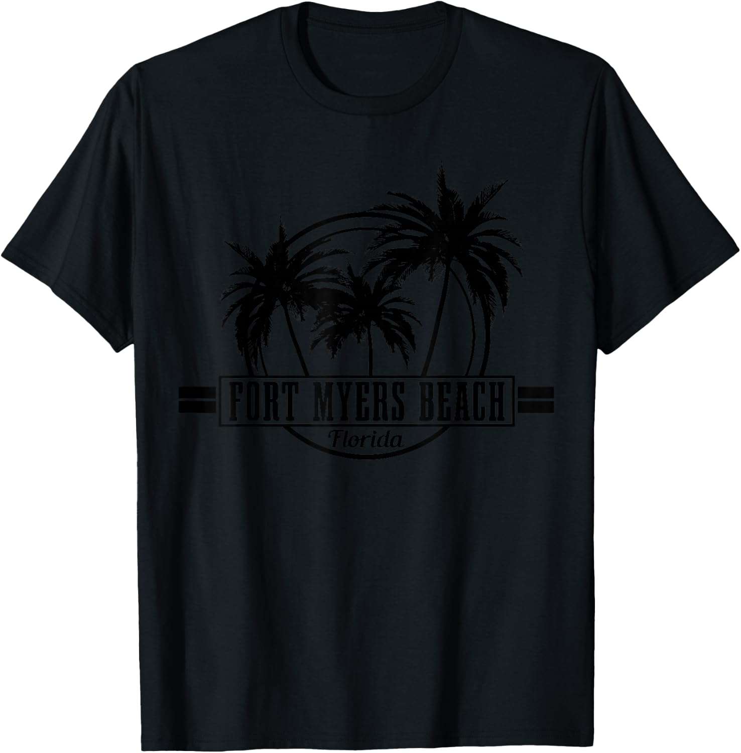 Fort Myers Beach Florida USA America Vintage T-Shirt - T-Shirt | Black