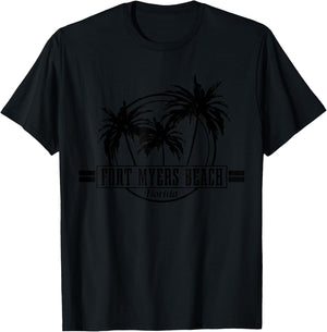 Fort Myers Beach Florida USA America Vintage T-Shirt - T-Shirt | Black