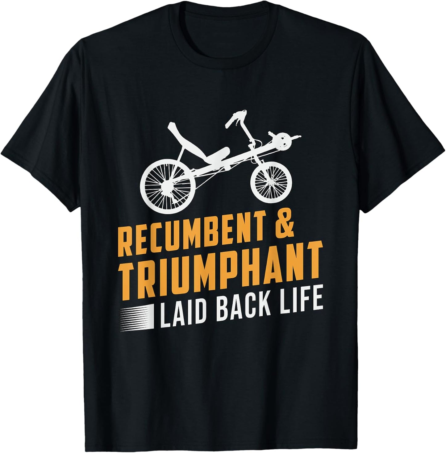 Trike Bike Recumbent & Triumphant Vintage Retro Tricycle T-Shirt - T-Shirt | Black