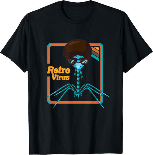 Retrovirus Microbiologist Bacteria Biology Teacher Biologist T-Shirt - T-Shirt | Black