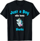 Shark for Boys | Kids Shark T-Shirt - T-Shirt | Black