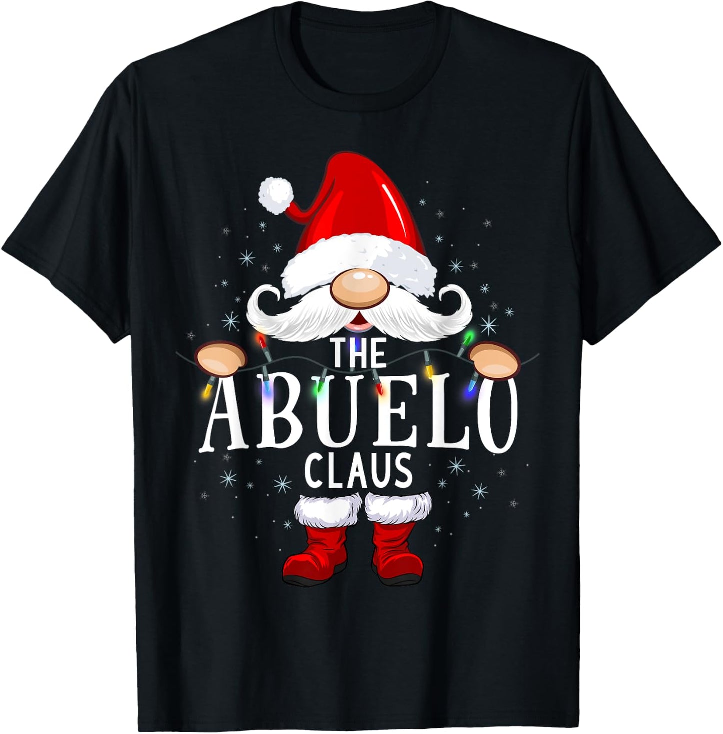 The Abuelo Claus Christmas Matching Pajama T-Shirt - T-Shirt | Black