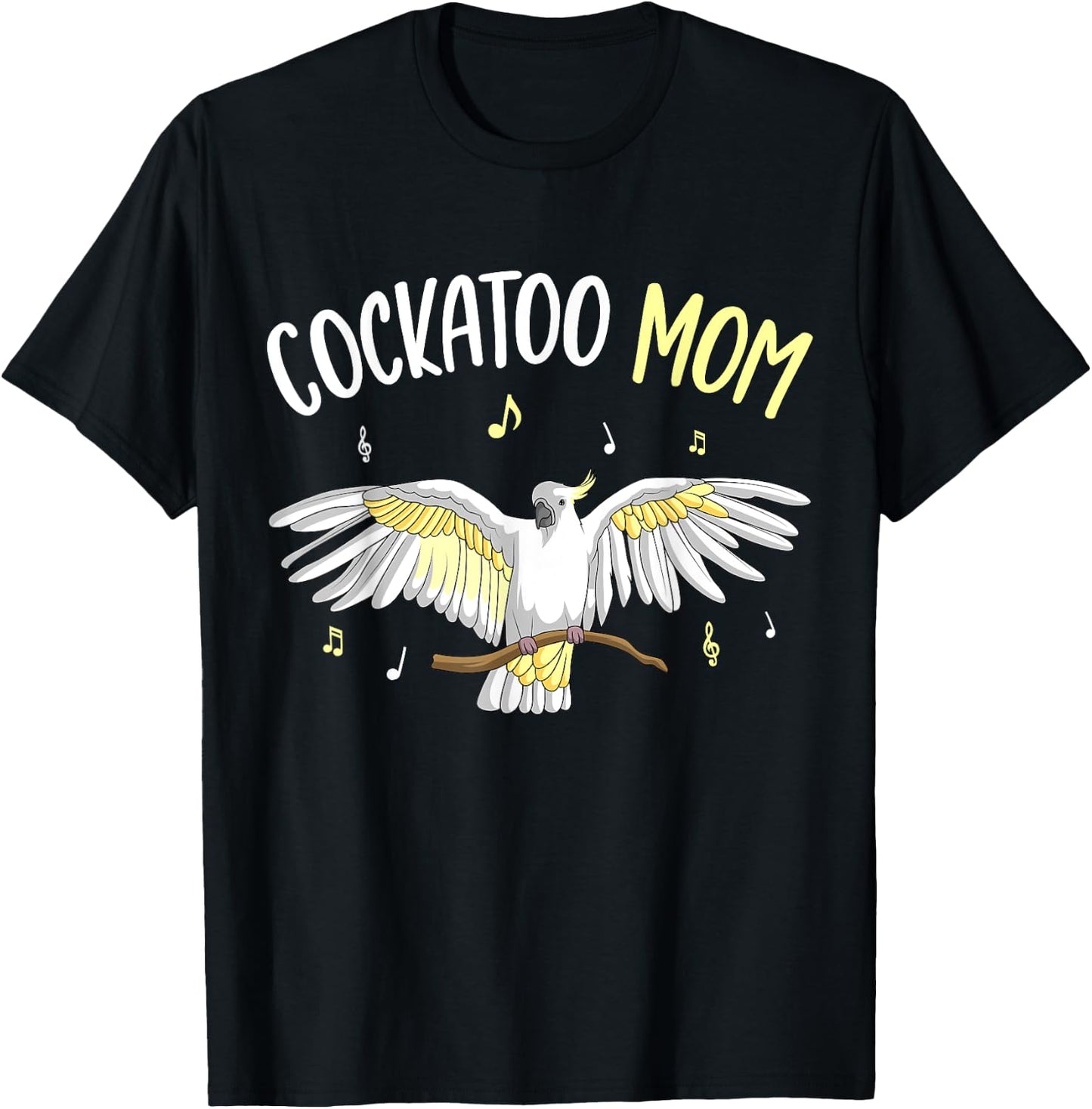Cockatoo Mom Funny Parrot Bird T-Shirt - T-Shirt | Black