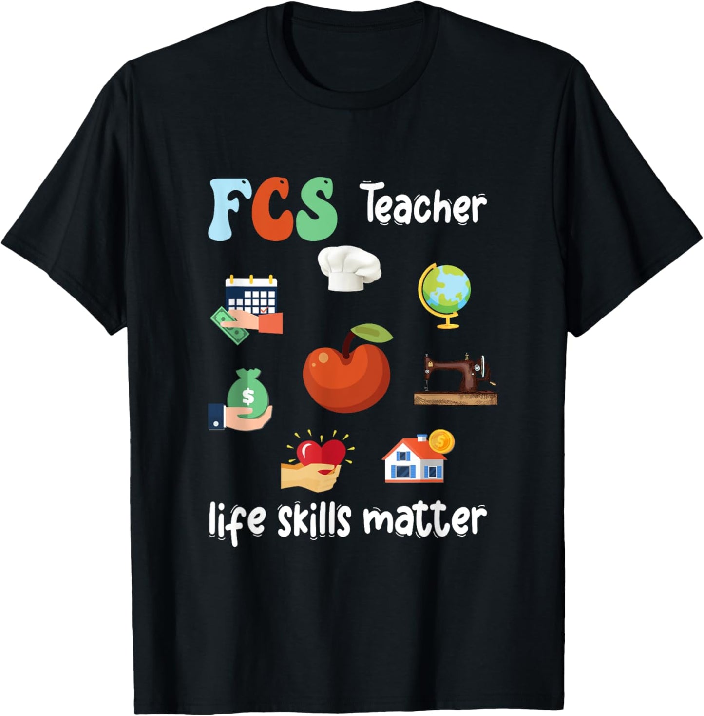 FCS Teacher Life Skills Matter Retro Family Consumer Science T-Shirt - T-Shirt | Black