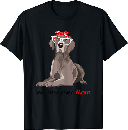 Weimaraner Mom Bandana Weimaraner Dog T-Shirt - T-Shirt | Black