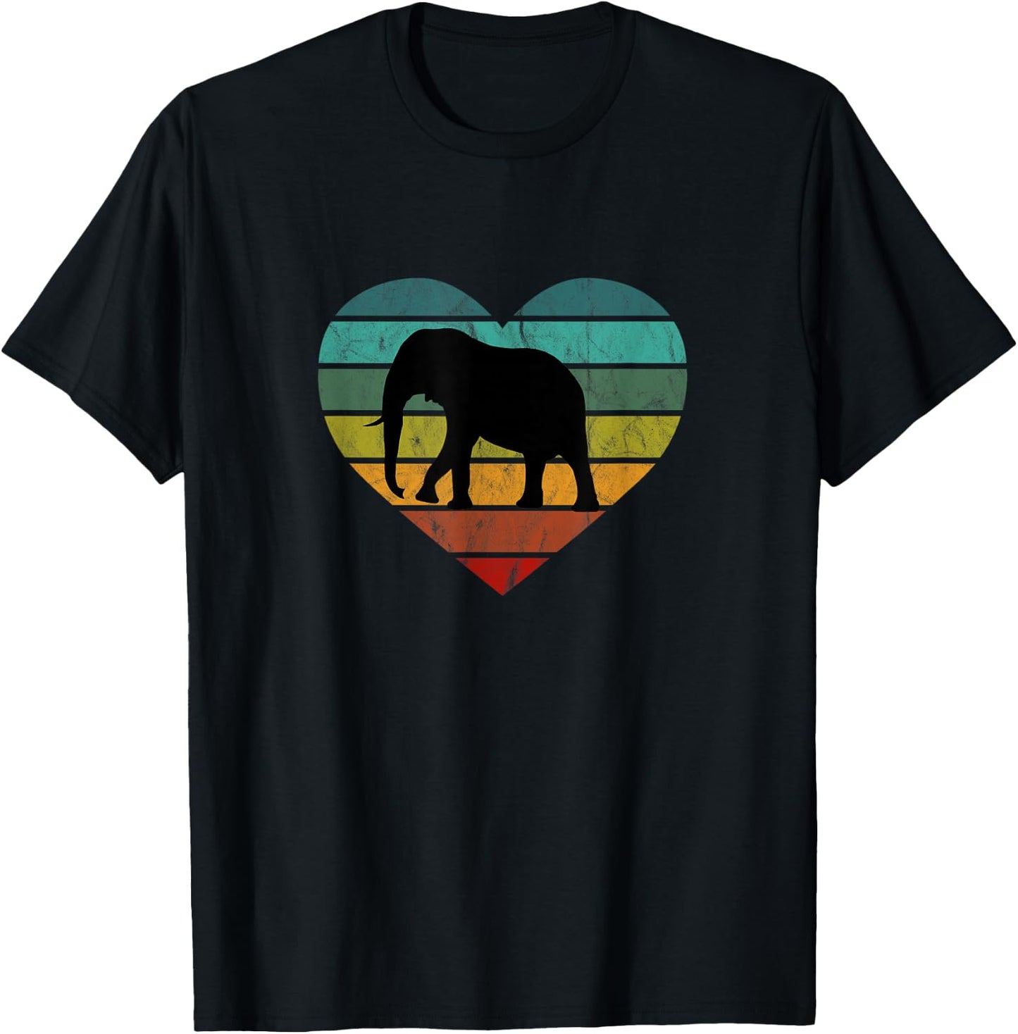 Save Serengeti Safari Kenya Africa Heart I Love Elephants T-Shirt - T-Shirt | Black