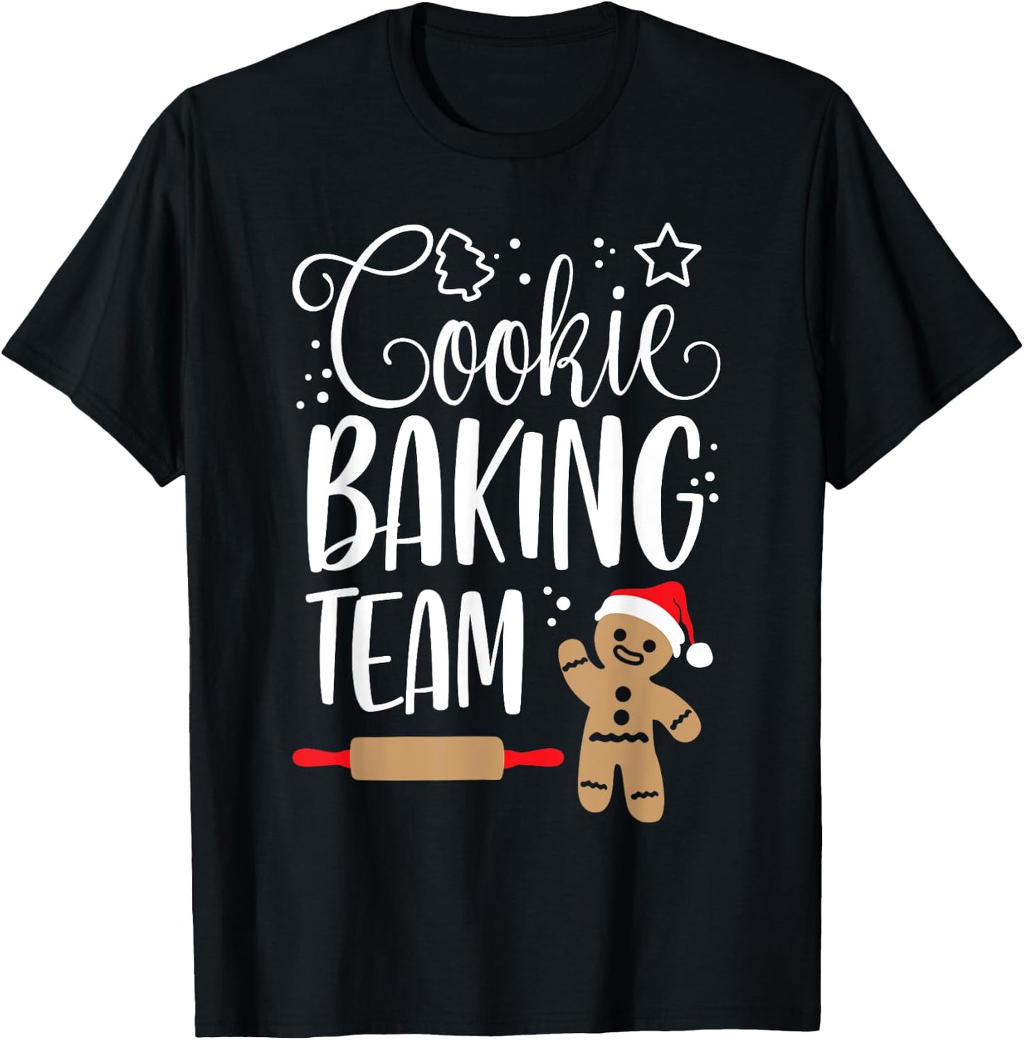Cookie Baking Team Christmas Squad Xmas Crew m Gingerbread T-Shirt - T-Shirt | Black