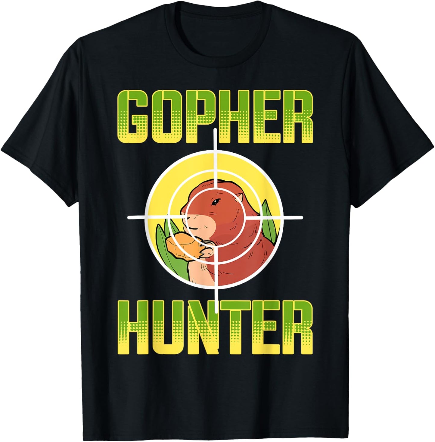 Gopher, Landscaping Gopher Hunter T-Shirt - T-Shirt | Black