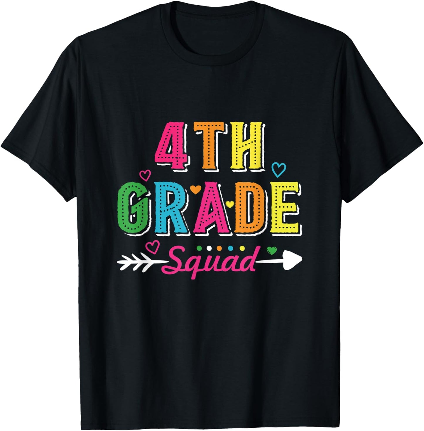 4th Grade Squad Back To School Fourth Grade Teacher Student T-Shirt - T-Shirt | Black