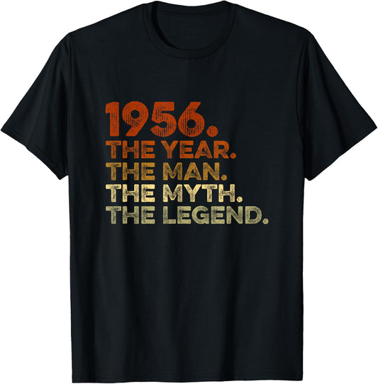 Special Birthday Gift Vintage 1956. Year Man Myth Legend T-Shirt - T-Shirt | Black