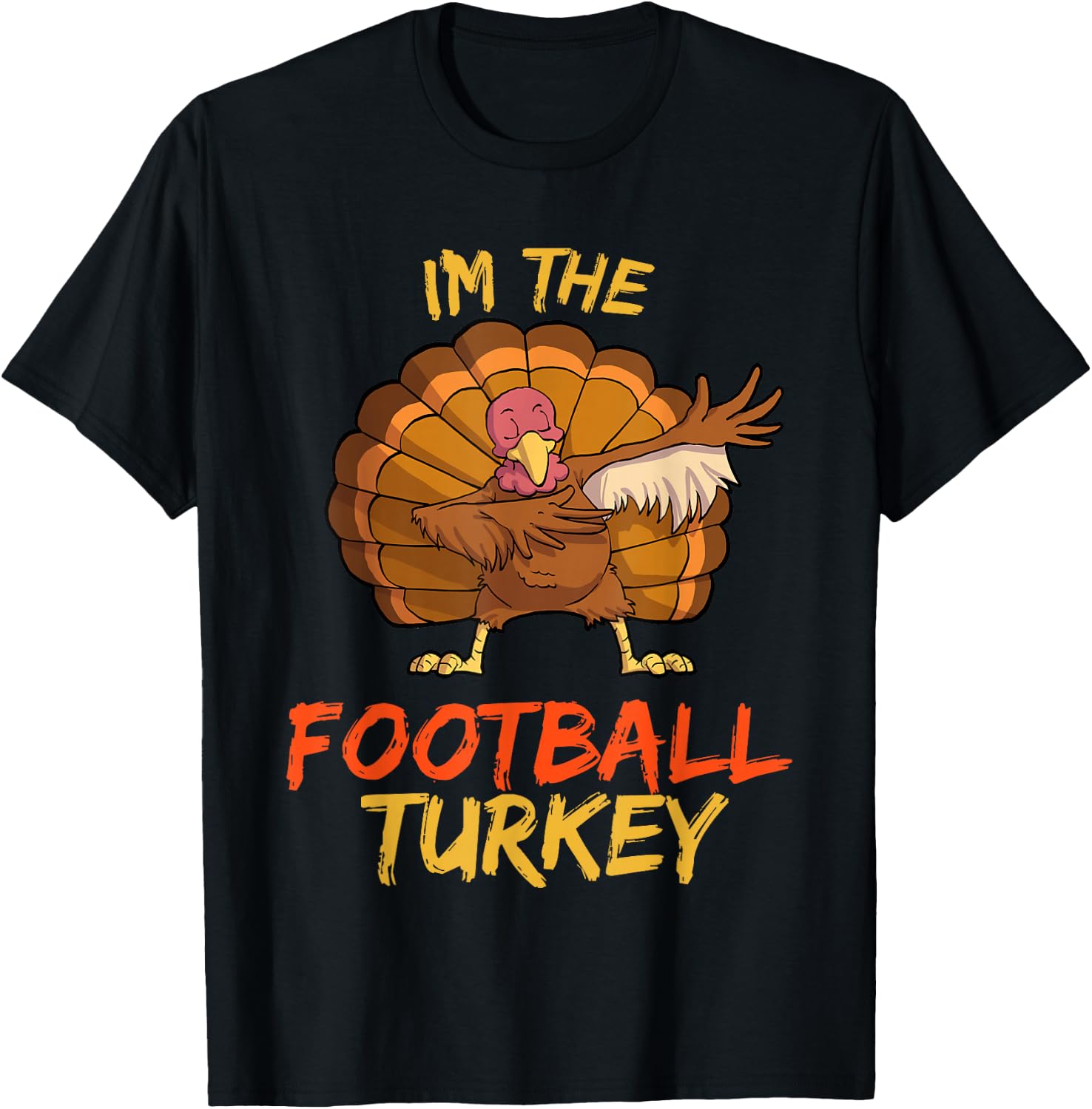 Football Turkey Matching Family Group Thanksgiving Party PJ T-Shirt - T-Shirt | Black