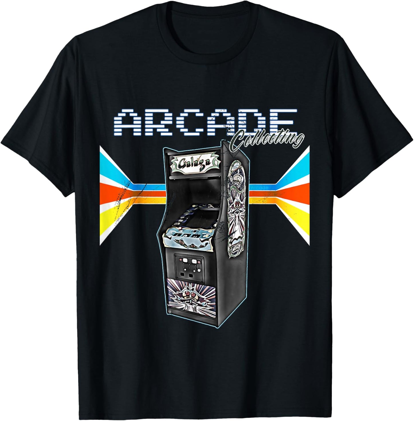 Arcade Cabinet Machine 1970 1980 1990 Video Game Collection T-Shirt - T-Shirt | Black