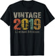 Vintage 2019 Limited Edition 6th Birthday Gifts 6 Year Old T-Shirt - T-Shirt | Black