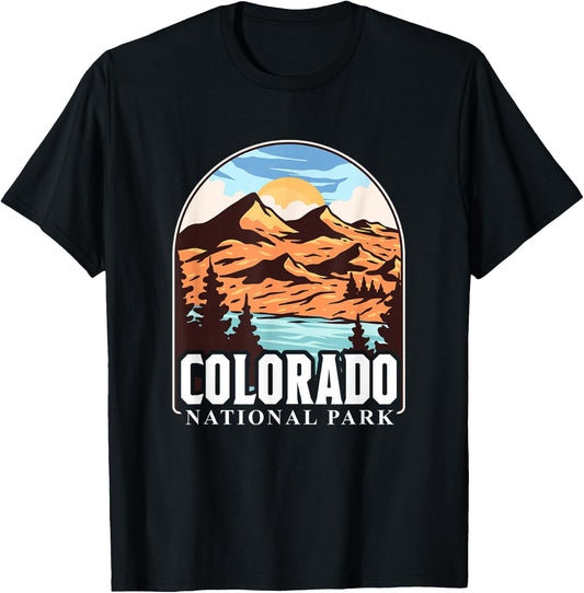 Colorado National Park Hiking Camping Nature Outdoor T-Shirt - T-Shirt | Black