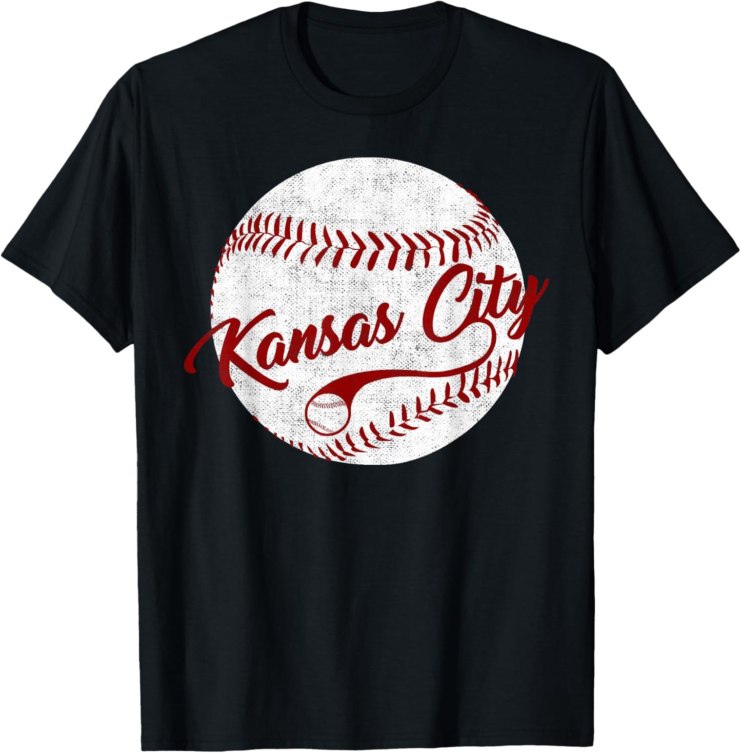 Baseball Kansas City Love Blue Color Royal, National Pastime T-Shirt - T-Shirt | Black