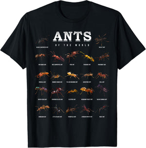 Ants Of The World Shirt Funny Ant Keeper T-Shirt - T-Shirt | Black