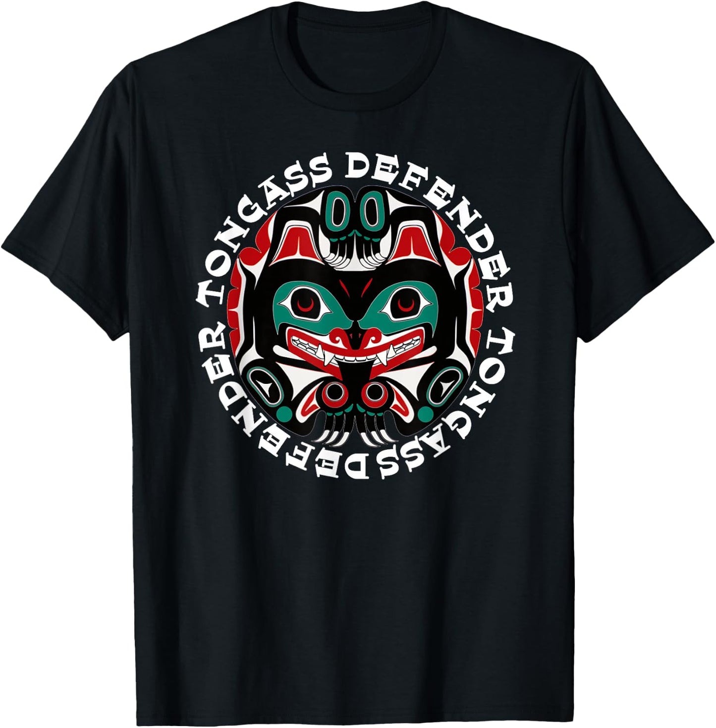 Alaska Tongass National Forest Native American Art Souvenir T-Shirt - T-Shirt | Black