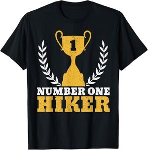 Number One Hiker Hiking Enthusiast National T-Shirt - T-Shirt | Black