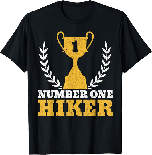 Number One Hiker Hiking Enthusiast National T-Shirt - T-Shirt | Black