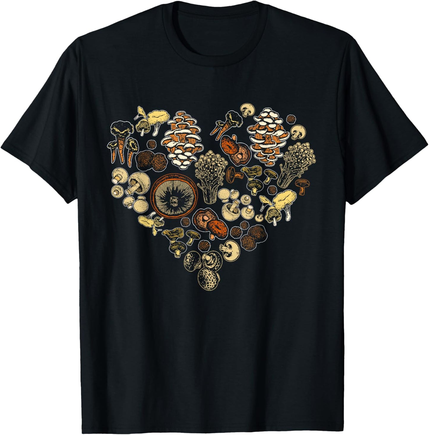 Mushroom Shirt Hunting Foraging Design Fungi Mushroom Hunter T-Shirt - T-Shirt | Black
