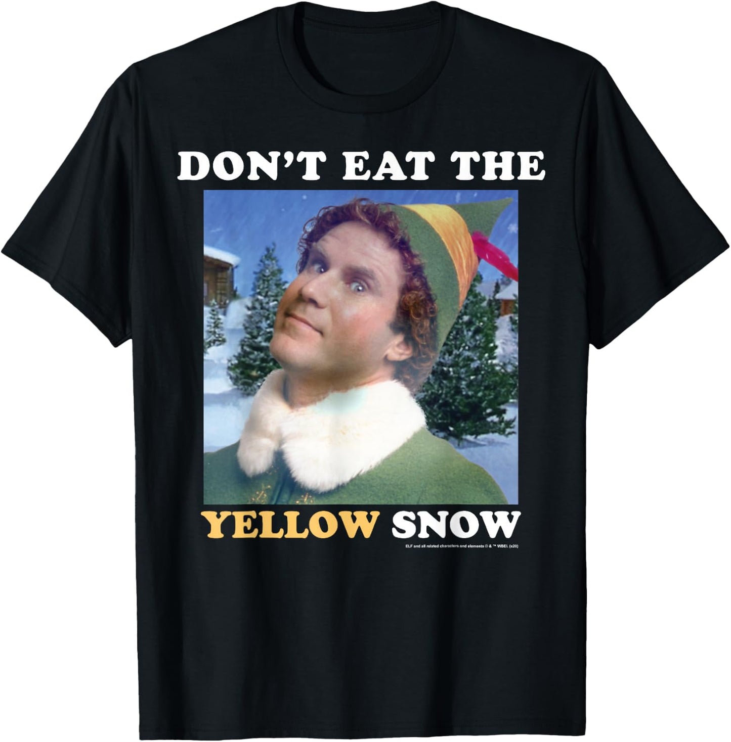 Elf Don't Eat The Yellow Snow T-Shirt - T-Shirt | Black