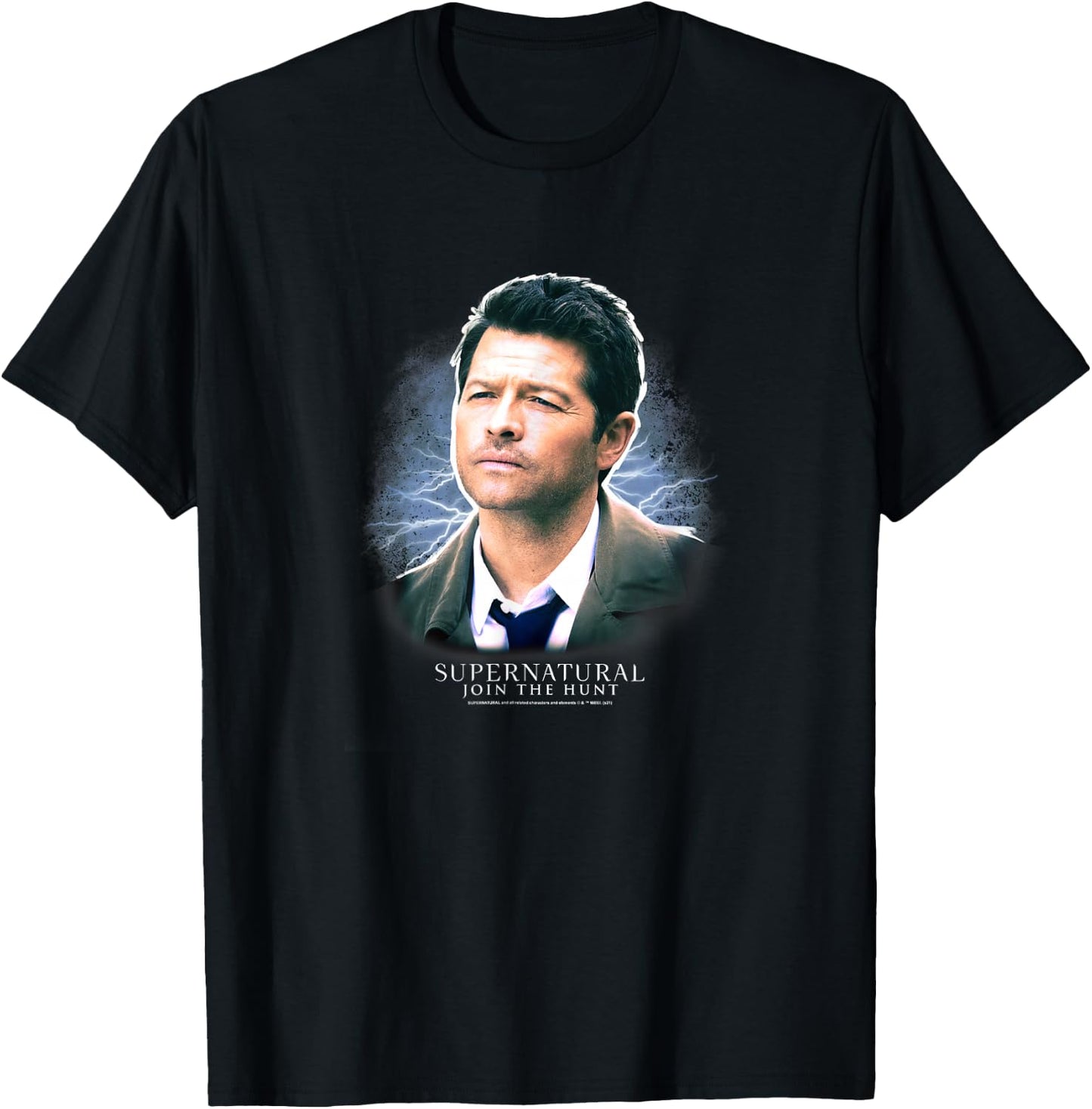 Supernatural Castiel Join The Hunt Vignette T-Shirt - T-Shirt | Black