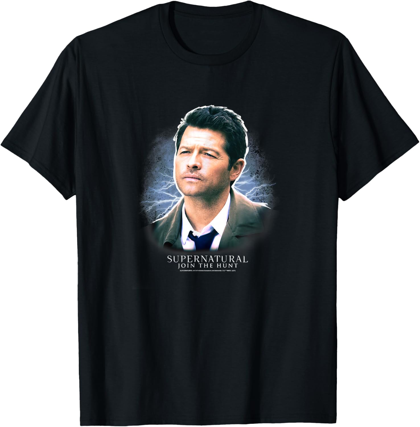 Supernatural Castiel Join The Hunt Vignette T-Shirt - T-Shirt | Black