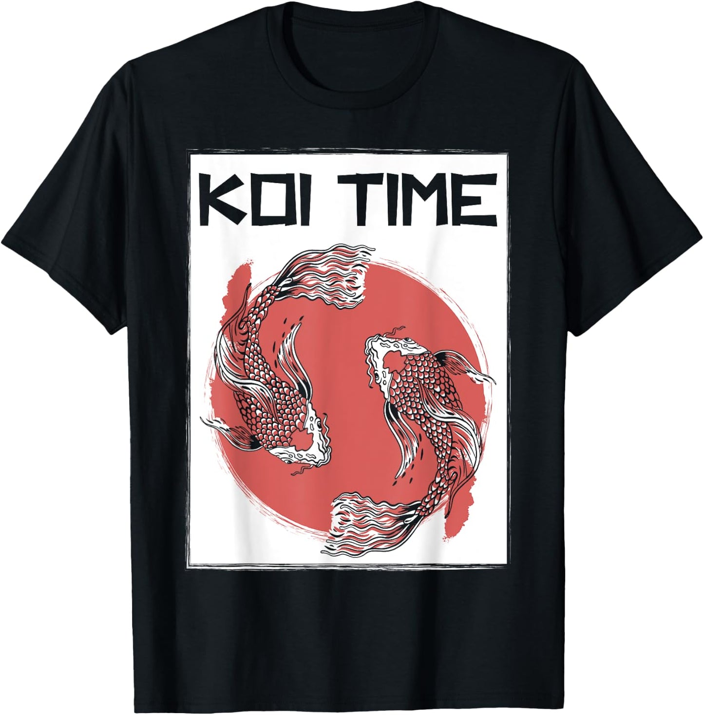Koi Time Koi Fish Japanese Carp T-Shirt - T-Shirt | Black