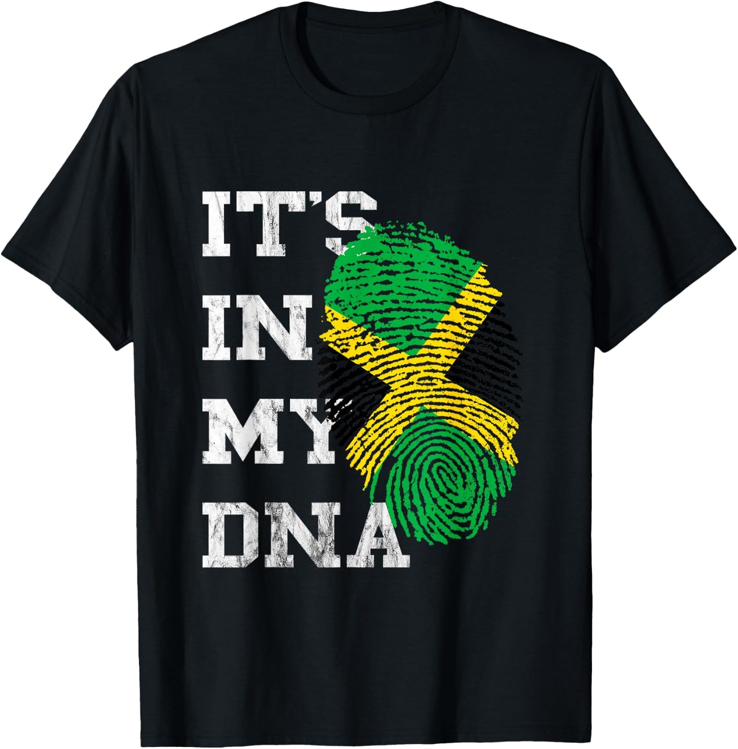 It is in My DNA Jamaica Genetics Jamaican Roots T-Shirt - T-Shirt | Black