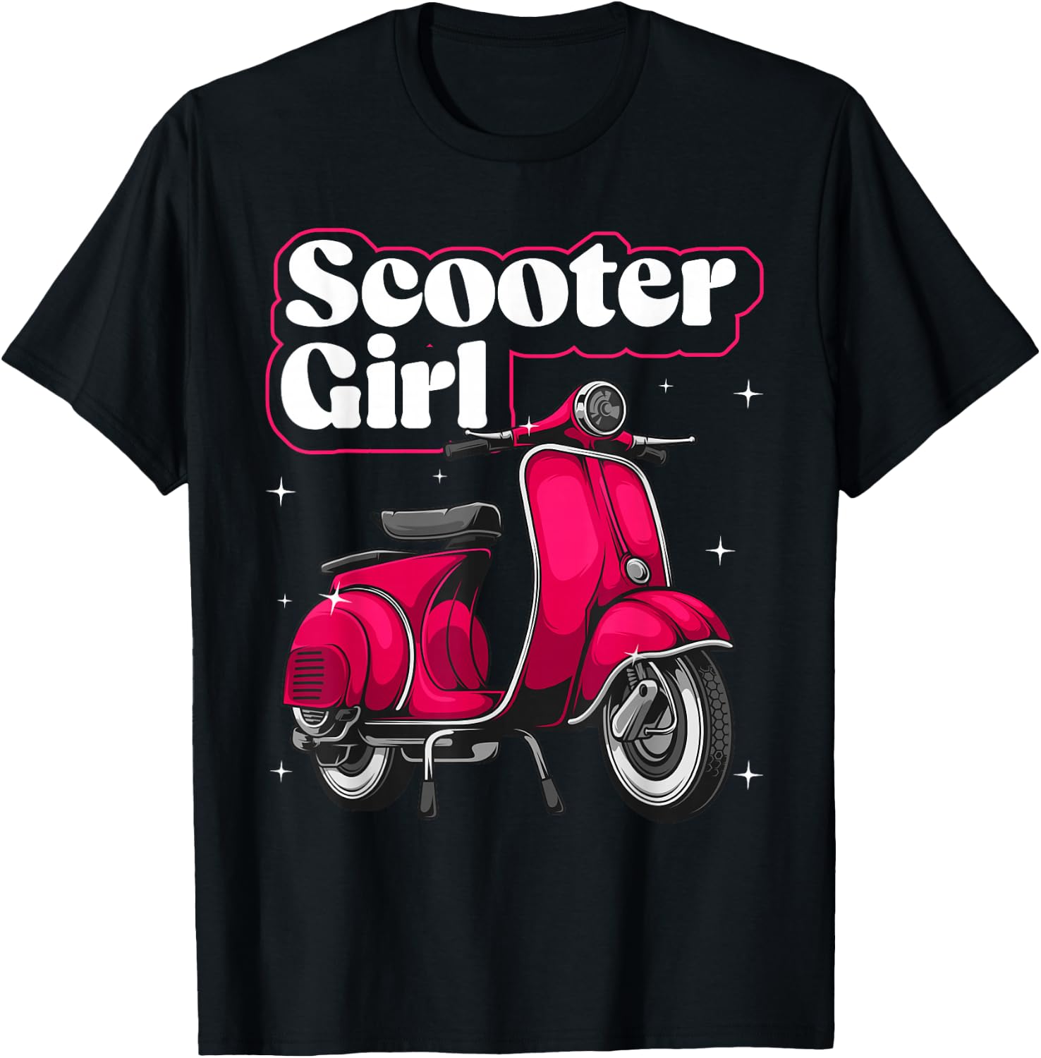 Funny Scooter Girl Art Kids Scooter Life Lover T-Shirt - T-Shirt | Black