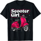 Funny Scooter Girl Art Kids Scooter Life Lover T-Shirt - T-Shirt | Black