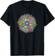 Nirvana Mandala Geometry Sacred Fractal Art Yoga Mantra T-Shirt - T-Shirt | Black
