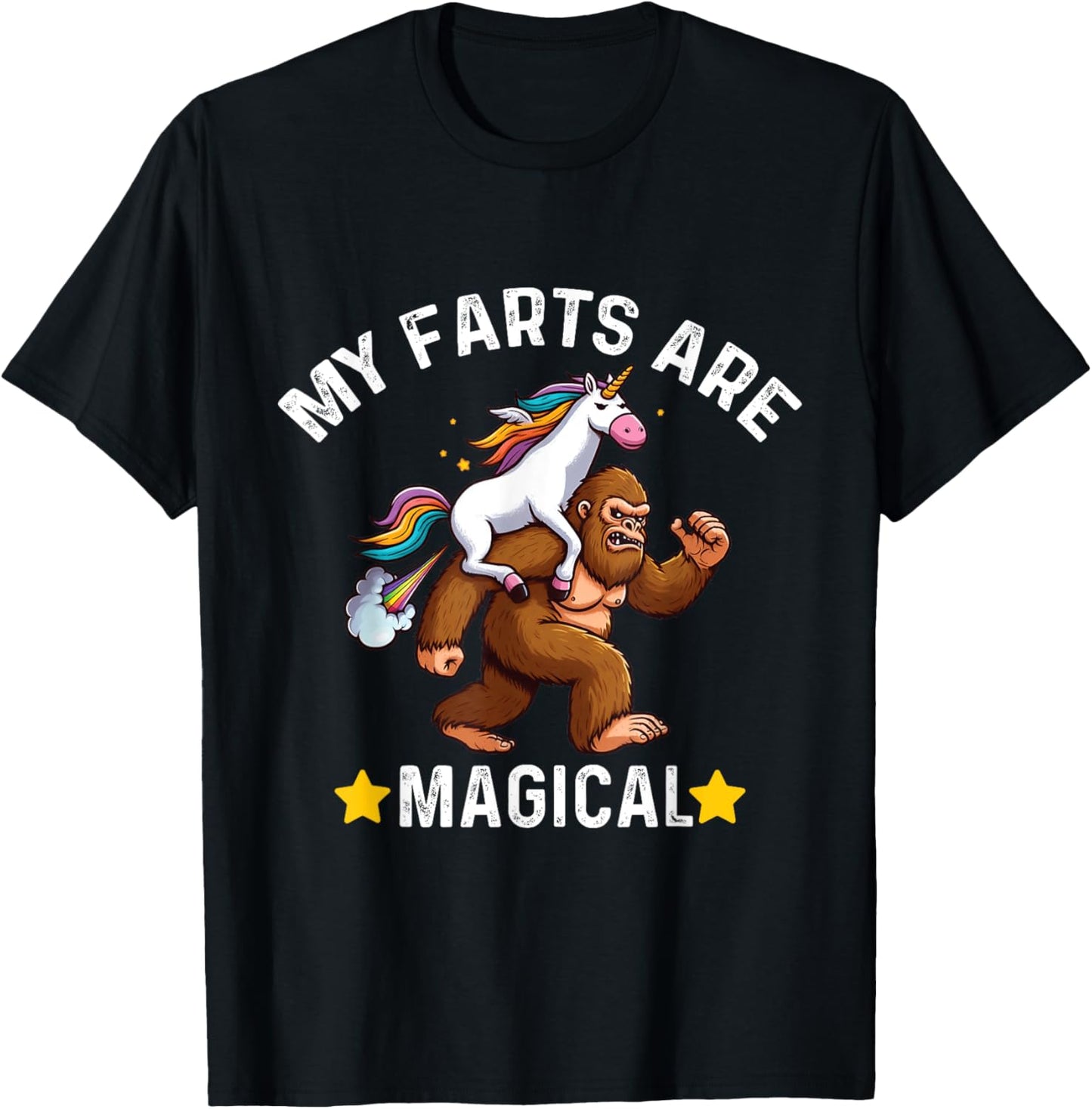 My Farts Are Magical Funny farting Unicorn T-Shirt - T-Shirt | Black