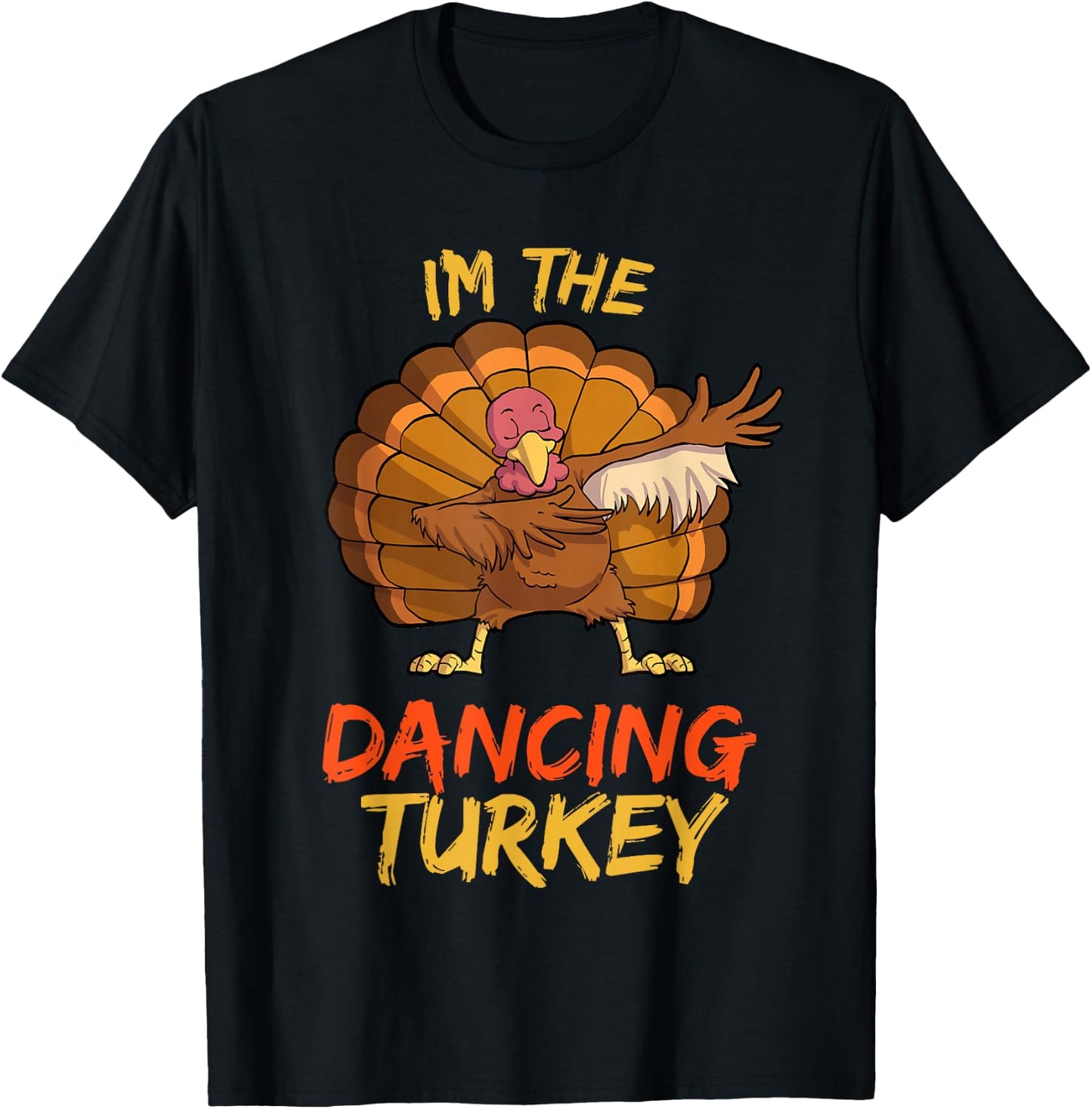 Dancing Turkey Matching Family Group Thanksgiving Party PJ T-Shirt - T-Shirt | Black