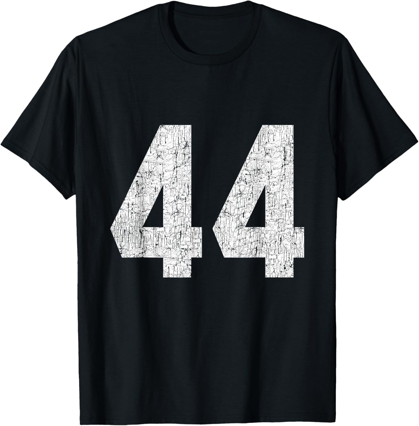 #44 Jersey Uniform Varsity Sports Number, 44th Birthday T-Shirt - T-Shirt | Black