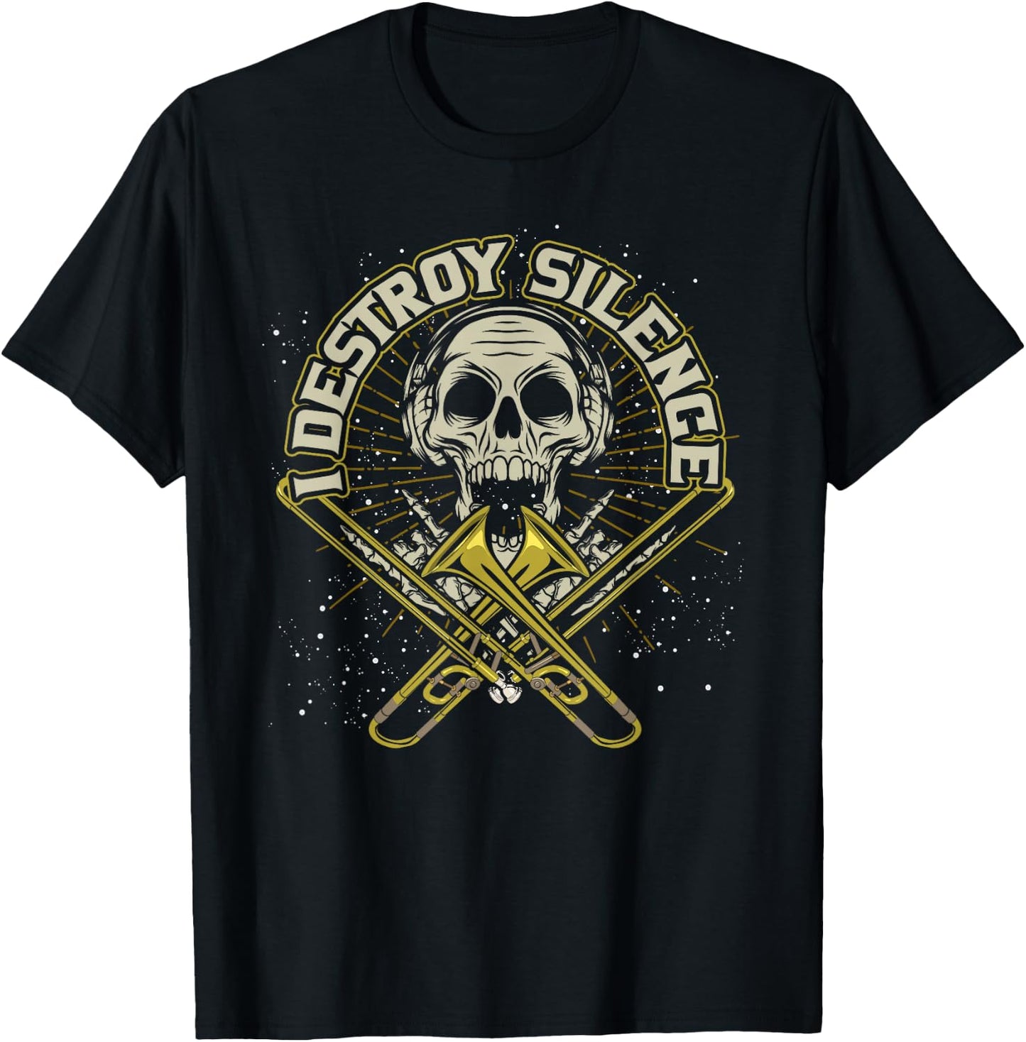 Ich zerstöre die Stille Trombonist Music Funny Trombone T-Shirt - T-Shirt | Black