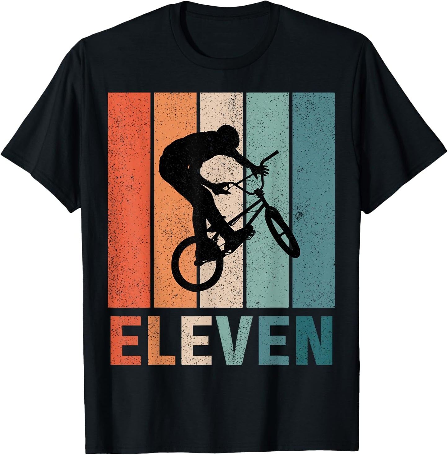 11th Birthday Retro BMX Bicycle Bike Boys Kids 11 Years Old T-Shirt - T-Shirt | Black