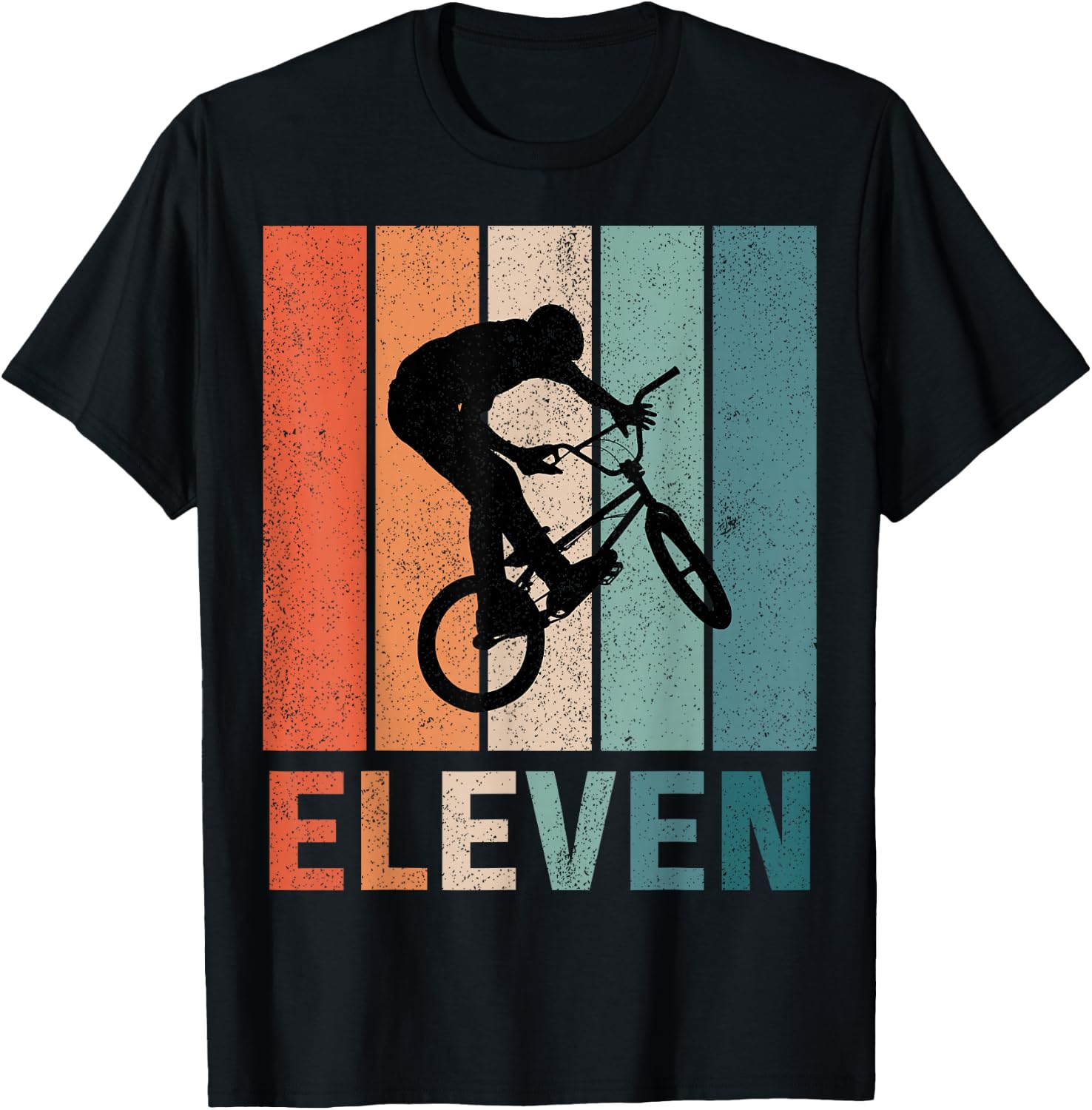11th Birthday Retro BMX Bicycle Bike Boys Kids 11 Years Old T-Shirt - T-Shirt | Black