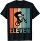 11th Birthday Retro BMX Bicycle Bike Boys Kids 11 Years Old T-Shirt - T-Shirt | Black