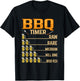 BBQ Timer Raw Rare Medium Well Done Grill Lovers T-Shirt - T-Shirt | Black