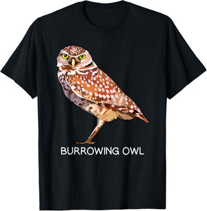 Burrowing Owl Bird Lover T-Shirt - T-Shirt | Black