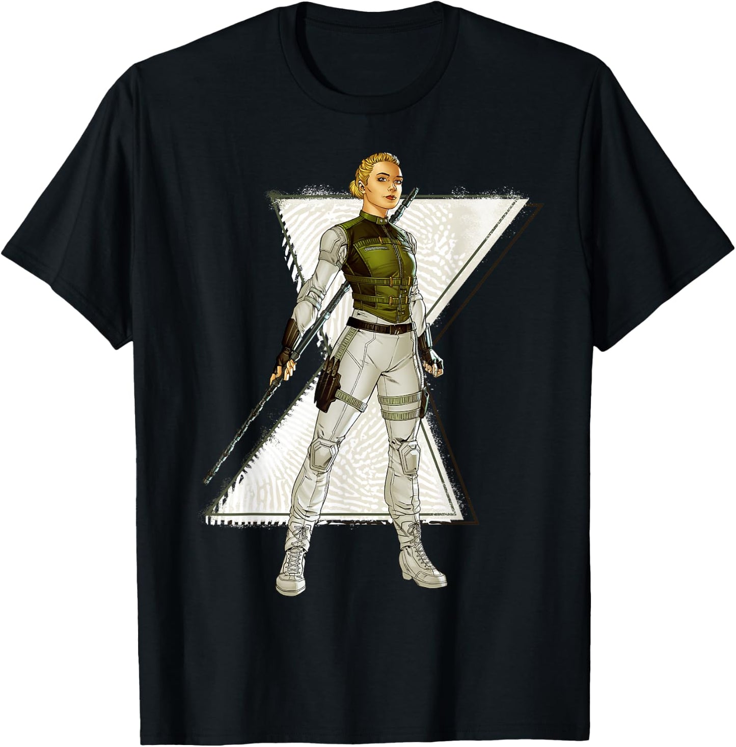 Marvel Black Widow Yelena Belova Comic Style Portrait T-Shirt - T-Shirt | Black