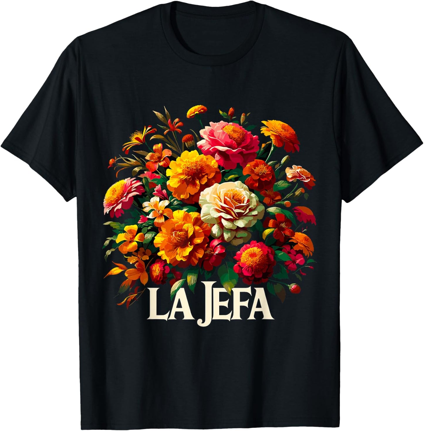 La Jefa Spanish Girl Boss Latina Mother's Day T-Shirt - T-Shirt | Black