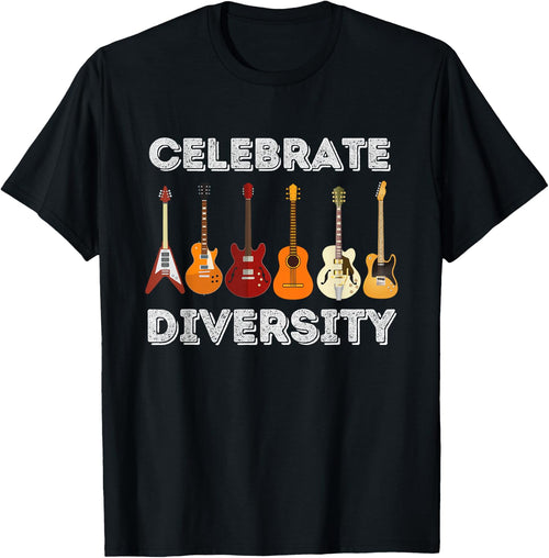 Celebrate Diversity - Funny Guitar Lover & Guitarist Gift Small