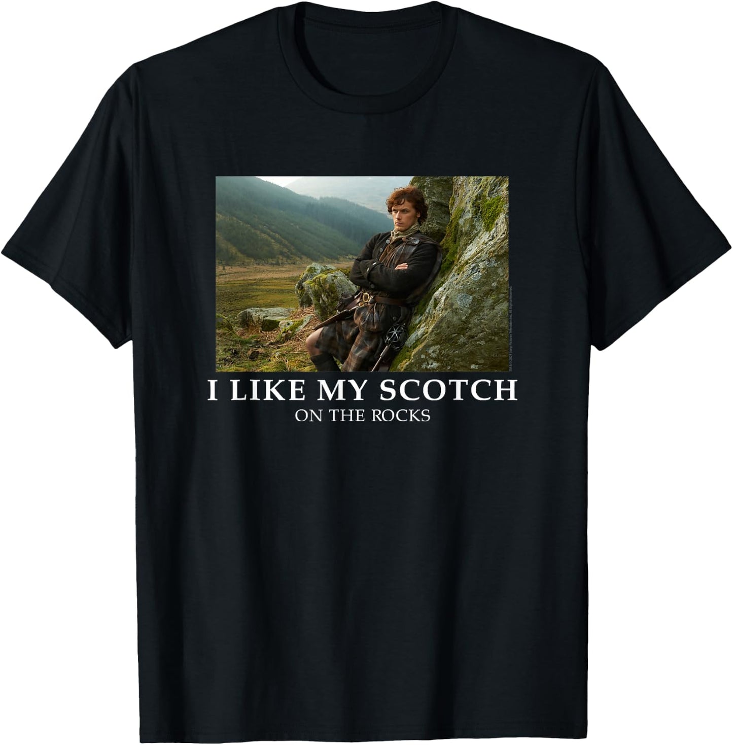 Outlander Scotch on The Rocks T-Shirt - T-Shirt | Black