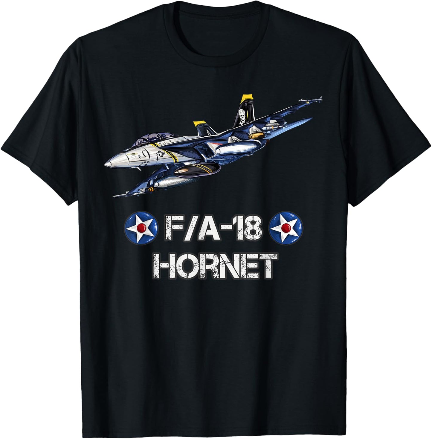 F-18 Hornet Fighter Jet Aviation Pilot Gift T-Shirt - T-Shirt | Black