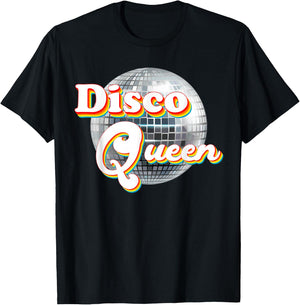 Disco Queen - 70's Disco Themed Vintage Seventies Costume T-Shirt - T-Shirt | Black